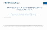 Provider Administrative Office Manual