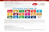 We support the Sustainable Development Goals (SDGs)