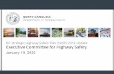 NC Strategic Highway Safety Plan (SHSP) 2019 Update SAFETY ...