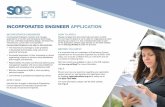 INCORPORATED ENGINEER APPLICATION