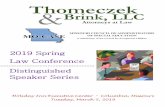2019 Thomeczek and Brink Spring Law ... - Wild Apricot