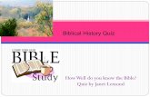 Biblical History Quiz
