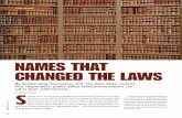 NAMES THAT CHANGED THE LAWS