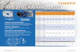 SOLID STEEL BACKING PLATES - Timken Company