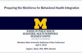 Preparing the Workforce for Behavioral Health Integration
