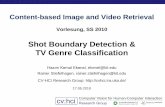 Shot Boundary Detection & TV Genre Classification