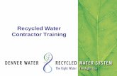 Recycled Water Contractor Training