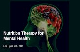 Nutrition Therapy for Mental Health
