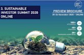 3. SUSTAINABLE PREVIEW BROCHURE INVESTOR SUMMIT 2020 …