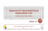 ANALYSIS OF CAR BEHAVIOR IN MATSUYAMA CITY