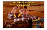 Plumbing System Contractor Hiring Guide & Checklist