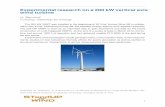 Experimental research on a 200 kW vertical axis wind turbine