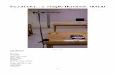 Experiment 12: Simple Harmonic Motion