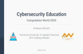 Cybersecurity Education - Computation World 2020