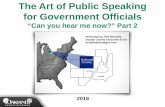 The Art of Public Speaking for Government Officials
