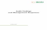 Audit Findings and Management Responses