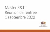 Master R&T Réunion de rentrée 2 septembre 2019