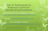 Tips & Techniques to Improve Common Handwriting Problems