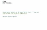 Joint Analysis Development Panel Annual Report 2018/19
