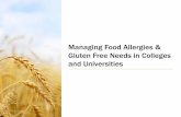 Managing Food Allergies & Gluten Free Needs in Colleges ...