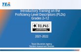 Introductory Training on the PLDs Grades 2-12
