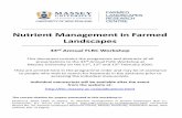 Nutrient Management in Farmed Landscapes