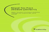 Nepal Tax Fact 2019/20 (2076/77) - BakerTilly Nepal