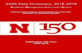 AMIS Data Dictionary, 2018-2019
