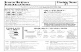 Installation Electric Dryer Instructions 37