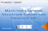 Math for Lawyers: Valuation Theory and Practice 101