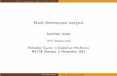 Basic dimensional analysis