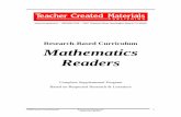 Research-Based Curriculum Mathematics Readers