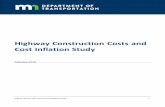 Highway Construction Costs and Cost Inflation Study