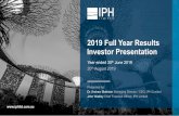 2019 Full Year Results Investor Presentation