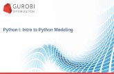 Python I: Intro to Python Modeling