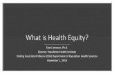 Why Health Equity? - ICTR