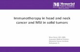 Immunotherapy in head and neck cancer and MSI in solid tumors