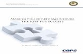 Making Police Reforms Endure, The Keys for Success