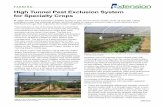 High Tunnel Pest Exclusion System for Specialty Crops