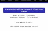 Uncertainty and Disagreement in Equilibrium Models
