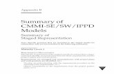 Summary of CMMI-SE/SW/IPPD Models