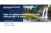 High Throughput Automation for EPA Method 200.7 & 200