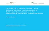 COVID-19, Mental Health, and Substance Use in Correctional ...