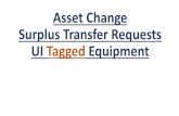 Asset Change/Surplus Transfer Requests