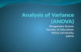 Analysis of Variance (ANOVA) Education Khagendrappt