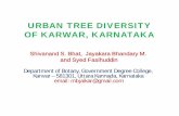 URBAN TREE DIVERSITY OF KARWAR, KARNATAKA