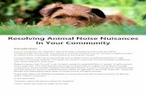 Resolving Animal Noise Nuisances In Your Community