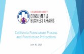 California Foreclosure Process and Foreclosure Protections