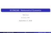ECON2285: Mathematical Economics
