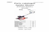 OREC ISSUED NO. SP1000-1 Parts catalogue Spider Mower
